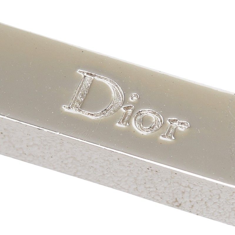 Dior D Logo Charm Key Holder Red Silver Metal Plastic — view 3