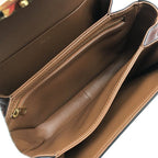 Celine Triomphe Leather Shoulder Bag Brown — view 8