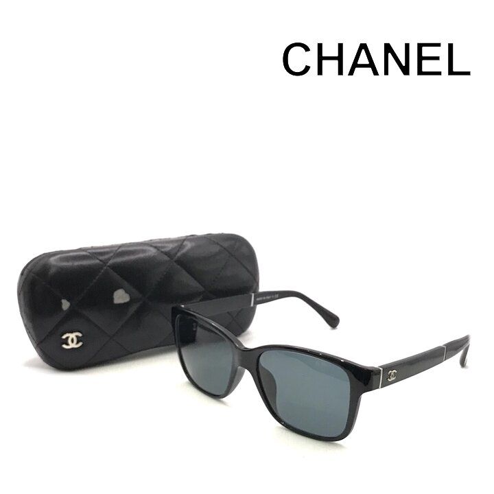 Chanel CC Logo Sunglasses Eyewear Black Silver