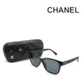 Chanel CC Logo Sunglasses Eyewear Black Silver