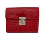 Louis Vuitton Trifold Wallet Epi Portefeuille Koala Rouge Leather