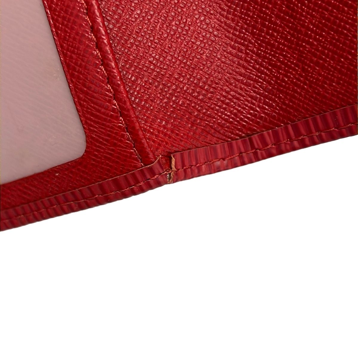 Louis Vuitton Trifold Wallet Epi Portefeuille Koala Rouge Leather — view 6