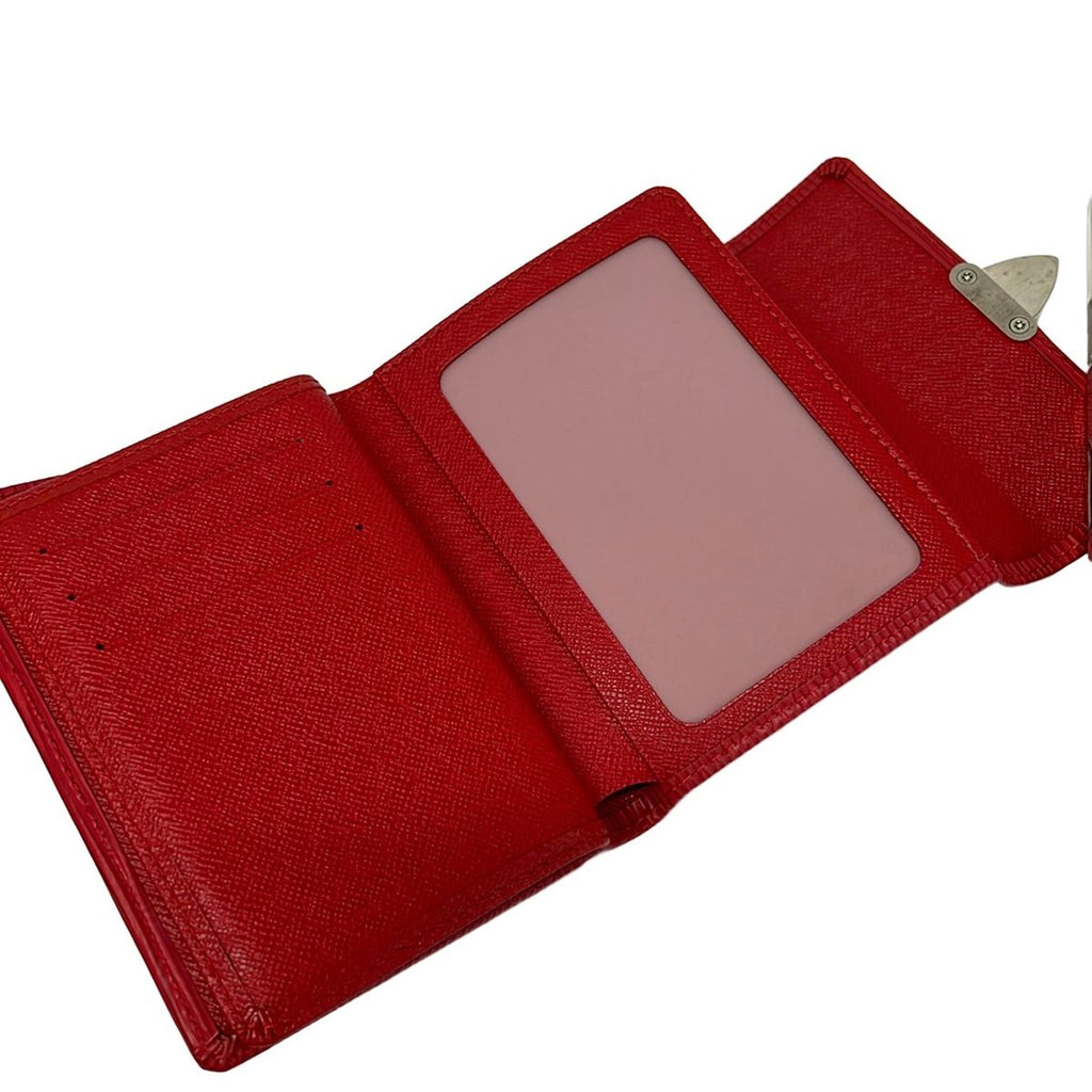 Louis Vuitton Trifold Wallet Epi Portefeuille Koala Rouge Leather — view 3