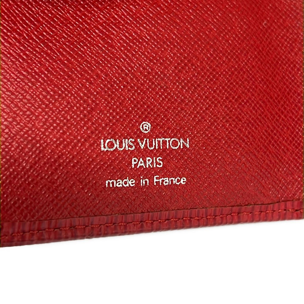 Louis Vuitton Trifold Wallet Epi Portefeuille Koala Rouge Leather — view 5