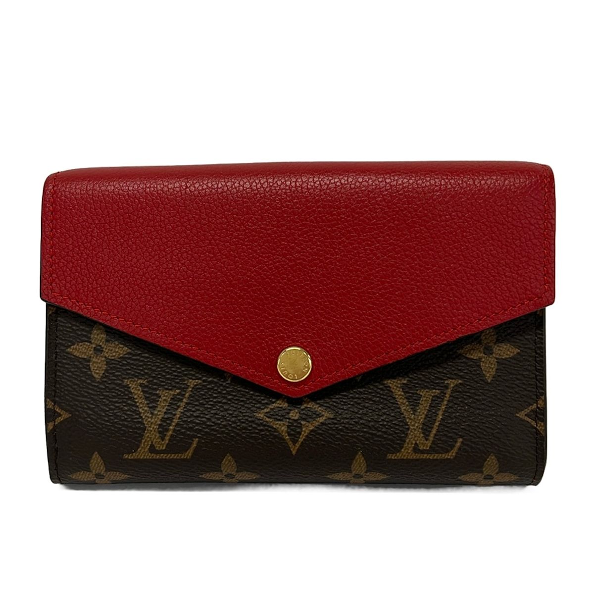 Louis Vuitton Snap Wallet Monogram Portefeuille Pallas Compact Cerise Leather
