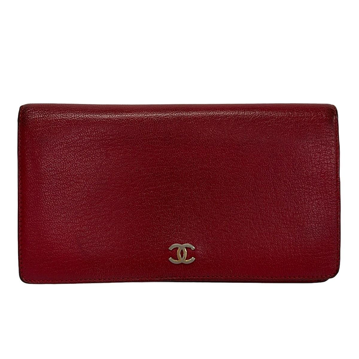Chanel Wallet Red Leather
