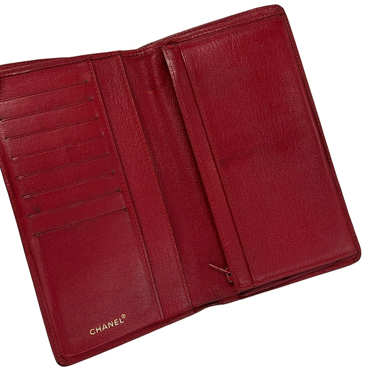 Chanel Wallet Red Leather — view 3