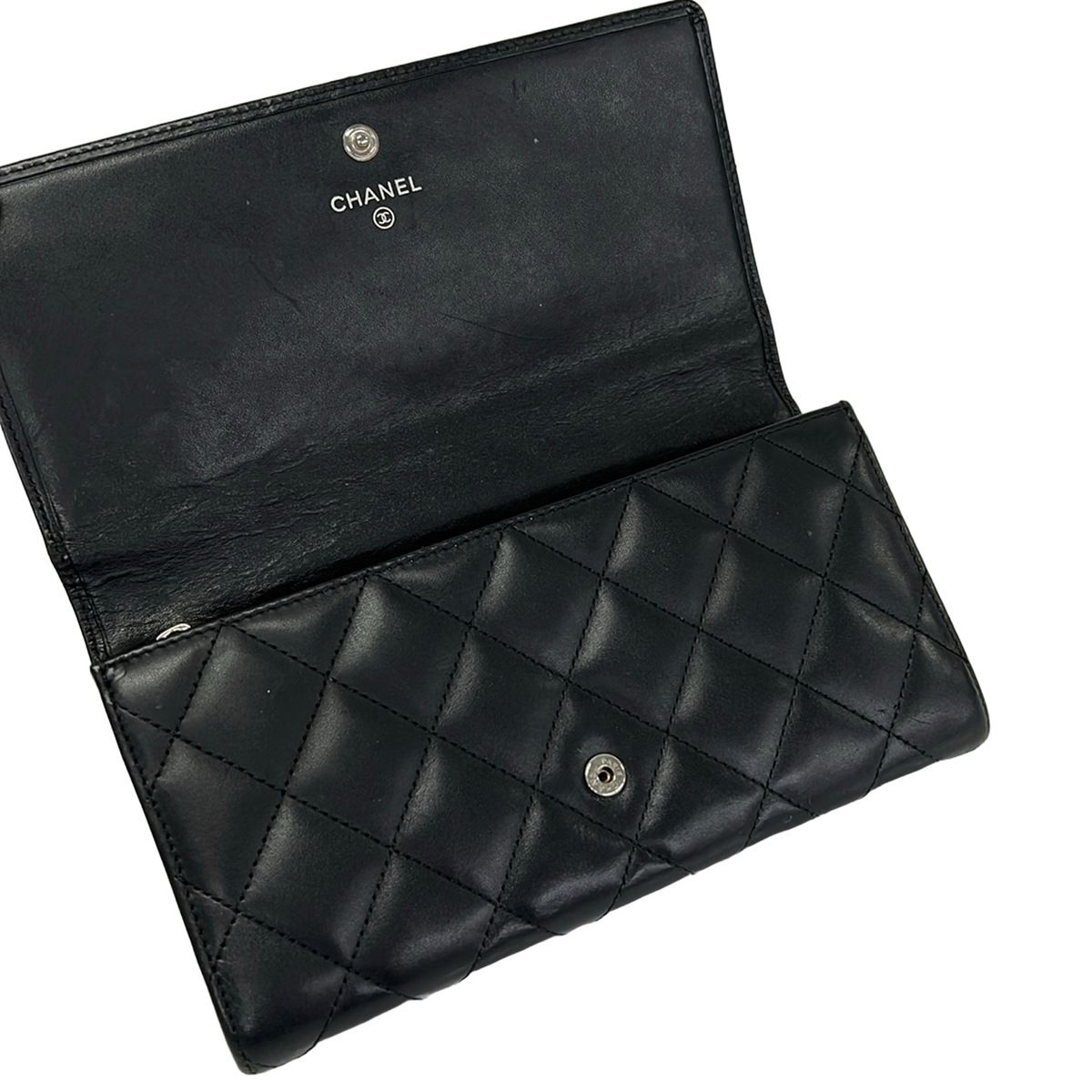 Chanel Wallet Cambon Line Black Silver Leather — view 3