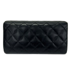 Chanel Wallet Cambon Line Black Silver Leather — view 2