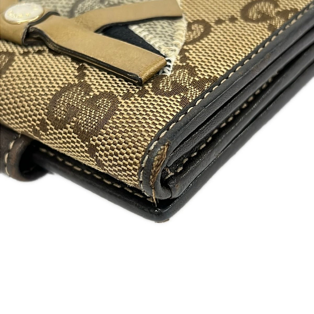 Gucci Snap Wallet GG Pattern Ori Beige Brown Multi Leather — view 6