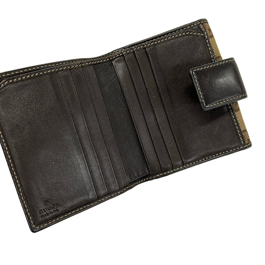 Gucci Snap Wallet GG Pattern Ori Beige Brown Multi Leather — view 3