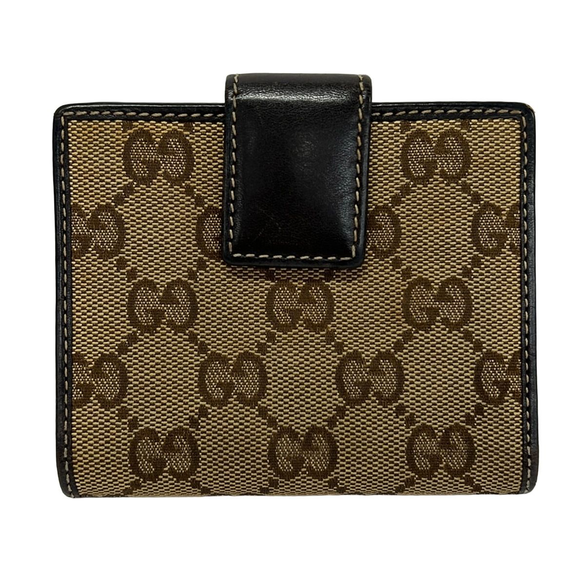 Gucci Snap Wallet GG Pattern Ori Beige Brown Multi Leather — view 2