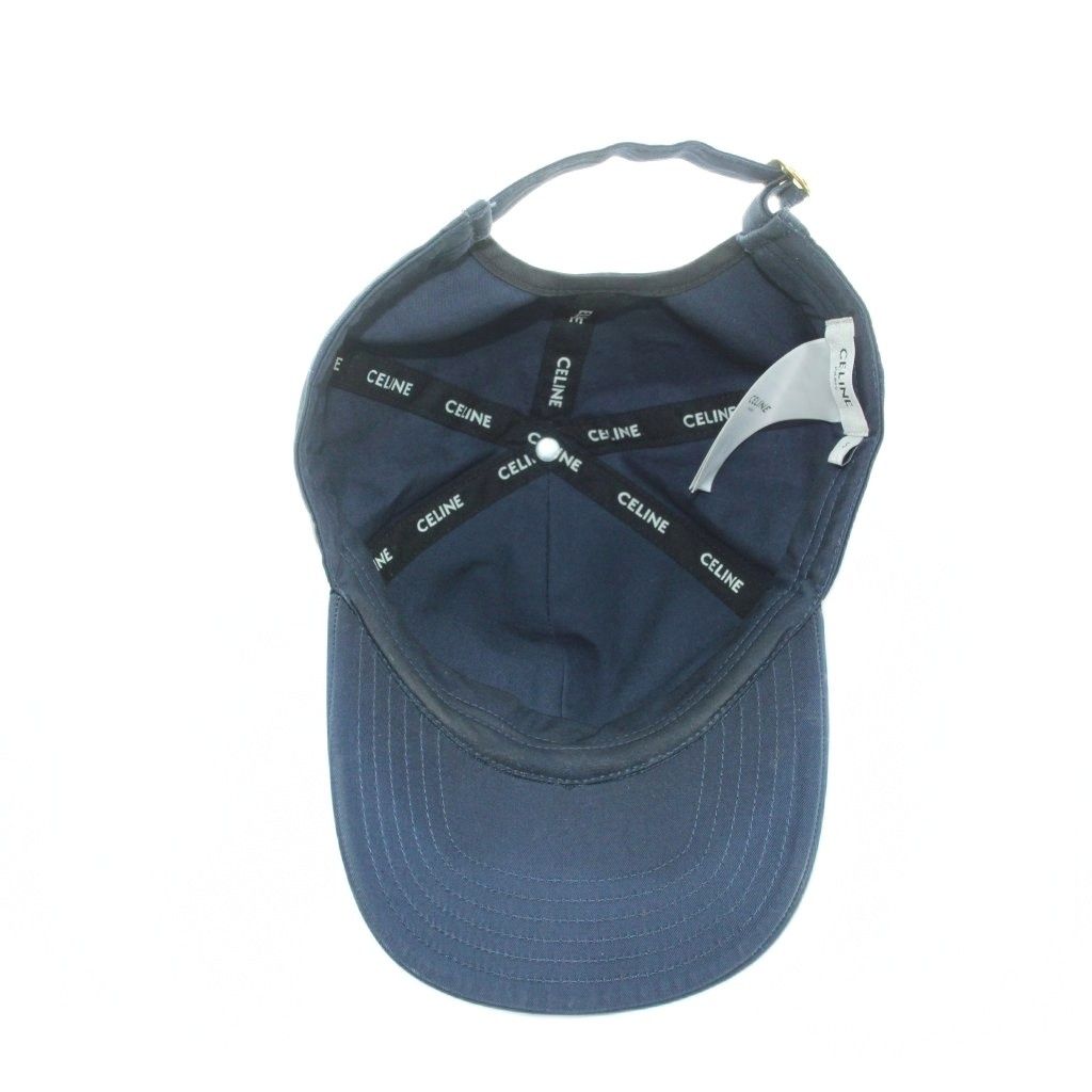 Celine Baseball Cap Hat Embroidery Logo S Navy — view 6