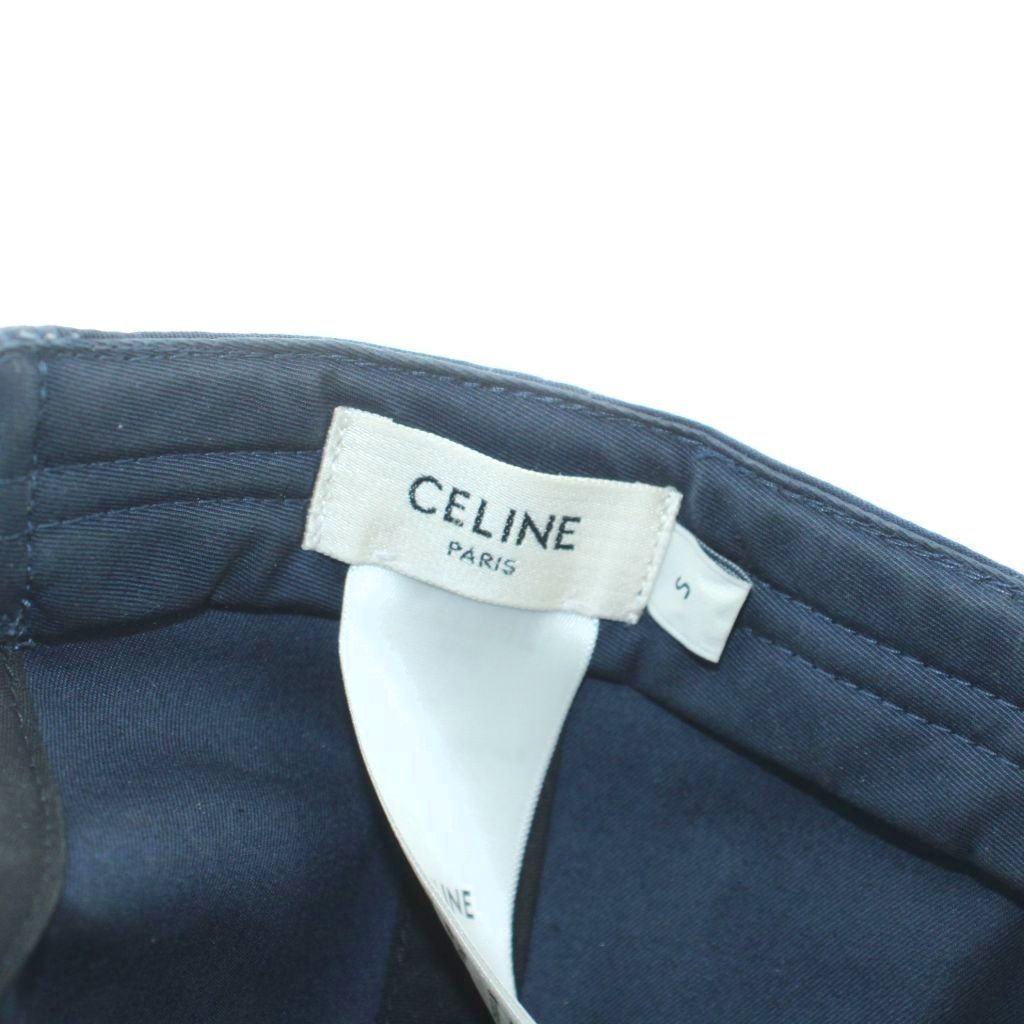 Celine Baseball Cap Hat Embroidery Logo S Navy — view 7