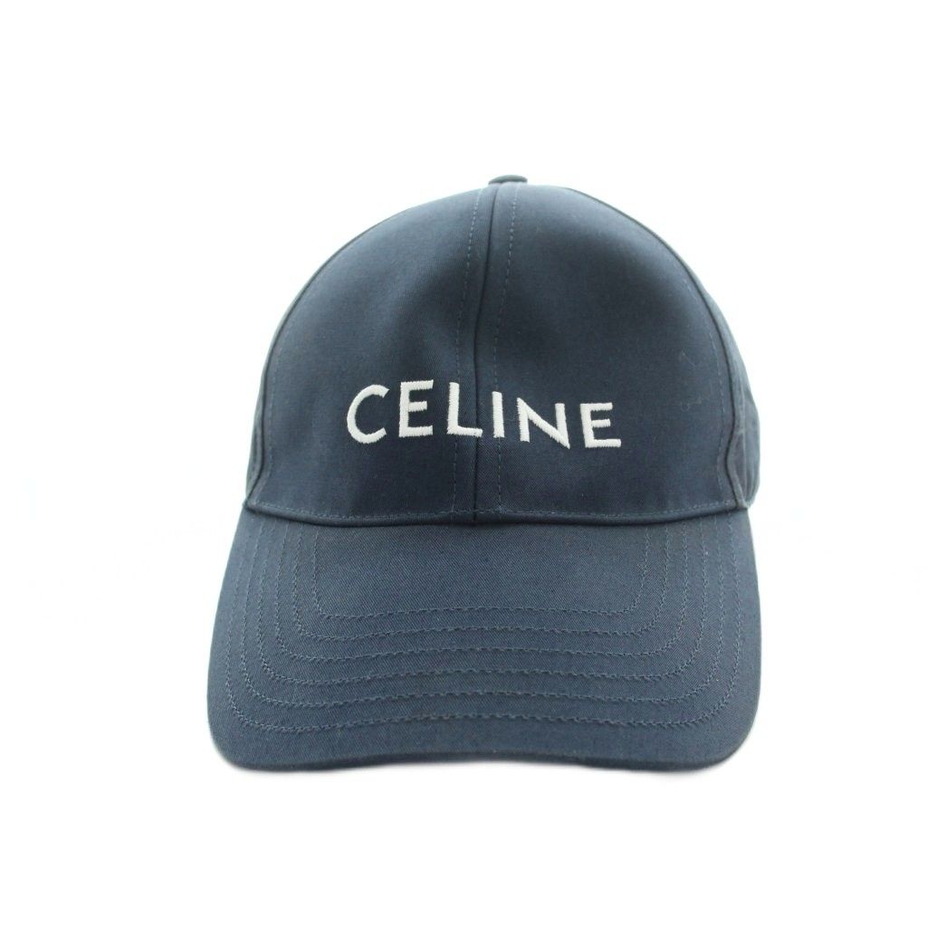 Celine Baseball Cap Hat Embroidery Logo S Navy — view 2