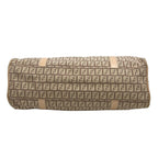 Fendi Tote Bag Zucchino Pattern Brown Ivory Beige Leather — view 5