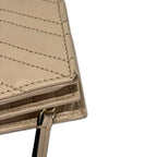 Gucci Bifold Wallet GG Marmont Beige Gold Leather — view 7