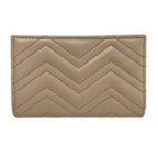 Gucci Bifold Wallet GG Marmont Beige Gold Leather — view 2