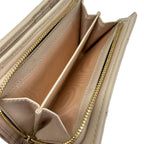 Gucci Bifold Wallet GG Marmont Beige Gold Leather — view 4