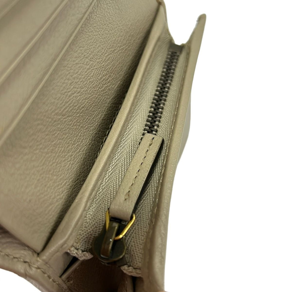 Gucci Bifold Wallet Diana Bamboo Beige Gold Leather — view 4