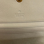 Gucci Bifold Wallet Diana Bamboo Beige Gold Leather — view 6