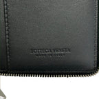 Bottega Veneta Billfold Cassette Black Green Zip Around Leather Wallet — view 5