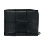 Bottega Veneta Billfold Cassette Black Green Zip Around Leather Wallet — view 2