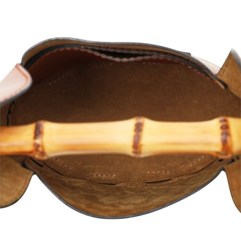 Loewe Anagram Bamboo Bucket Bag 2-Way Brown Leather — view 8