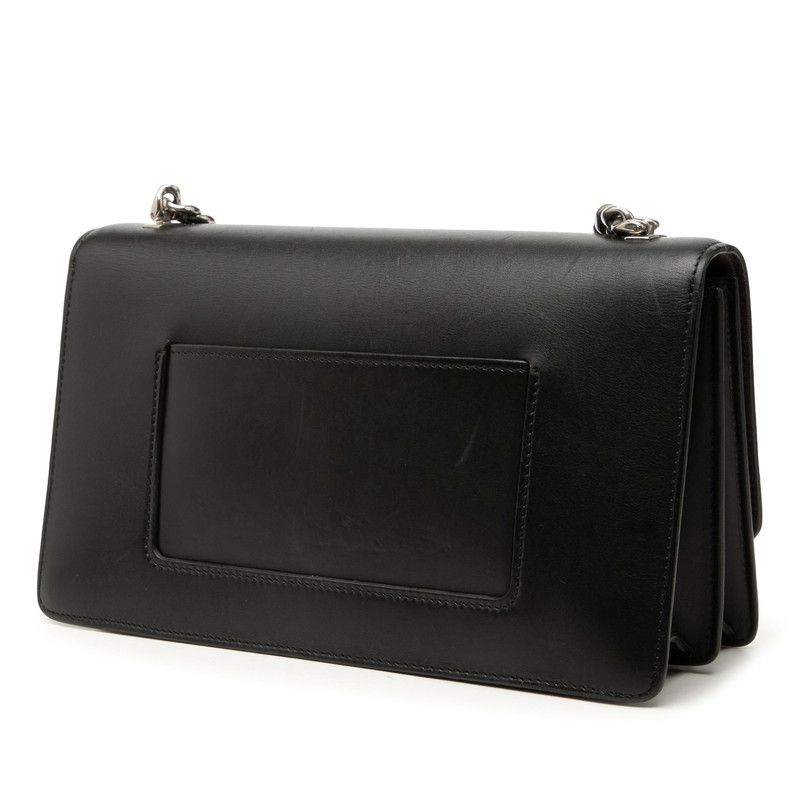 Celine Chain Shoulder Bag Black Leather — view 2