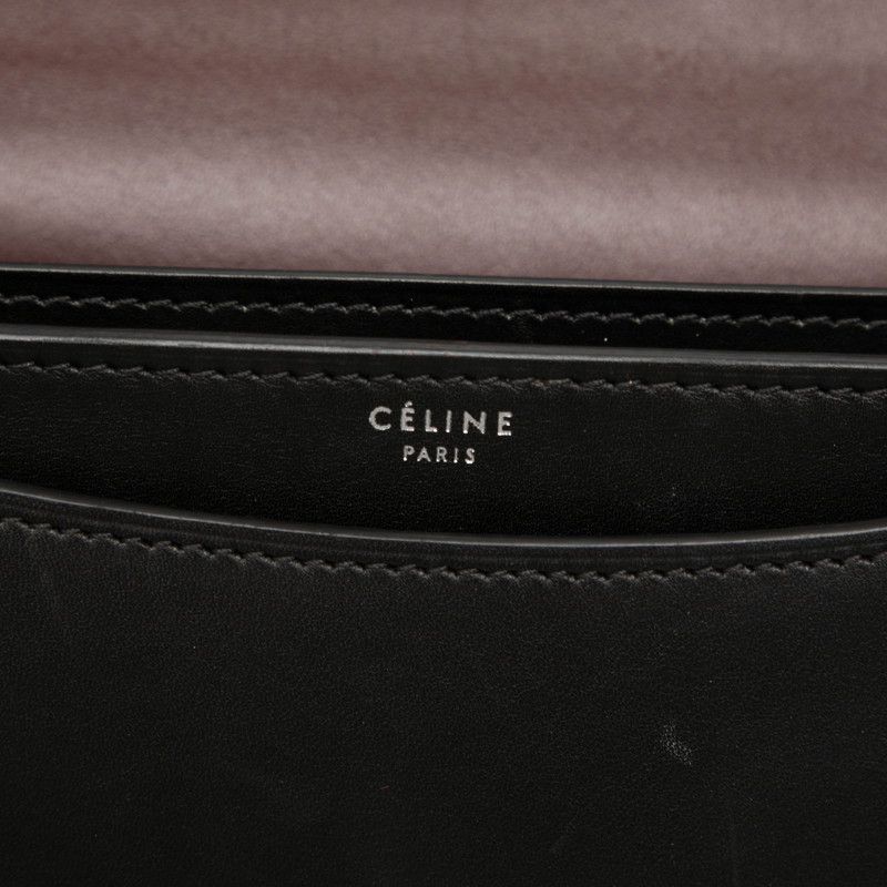 Celine Chain Shoulder Bag Black Leather — view 5