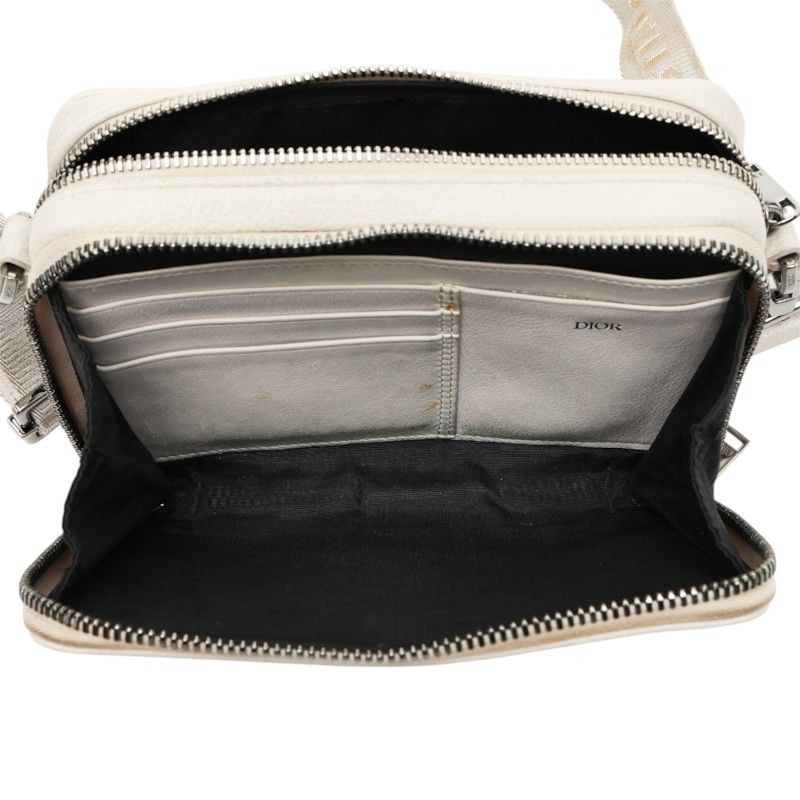 Dior Crossbody Shoulder Bag Ivory Leather — view 8