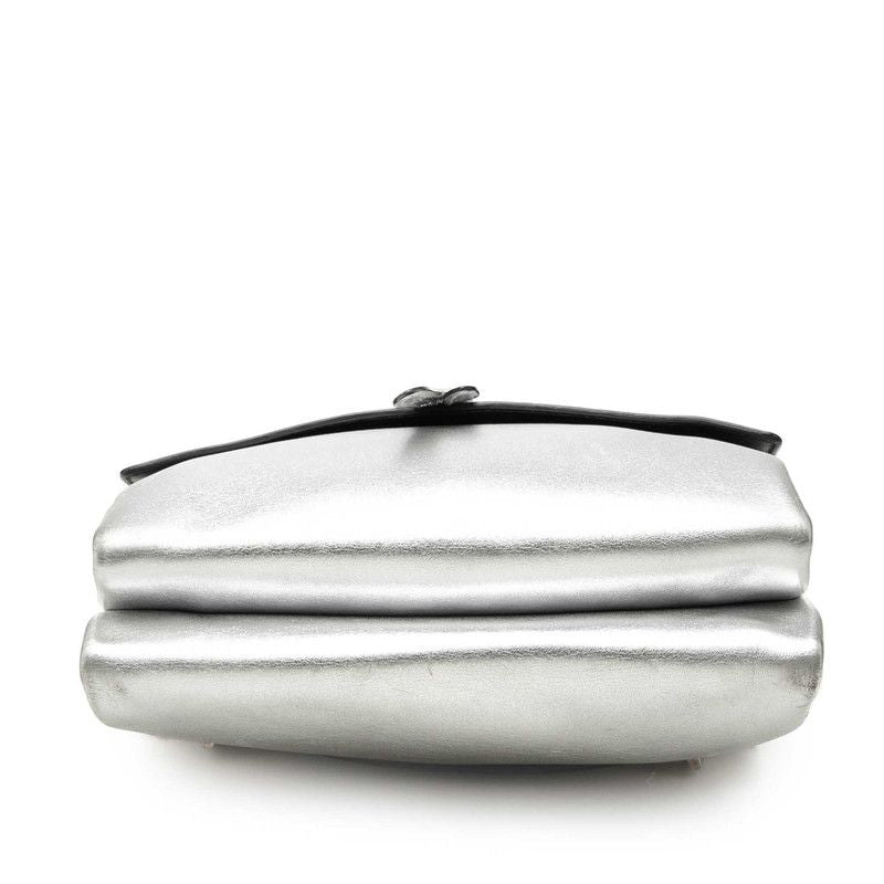 Prada Chain 2-Way Shoulder Bag Silver Leather — view 3