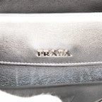 Prada Chain 2-Way Shoulder Bag Silver Leather — view 7