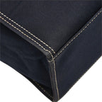 Fendi FF Logo Buckle Tote Shoulder Bag Navy Canvas — view 5