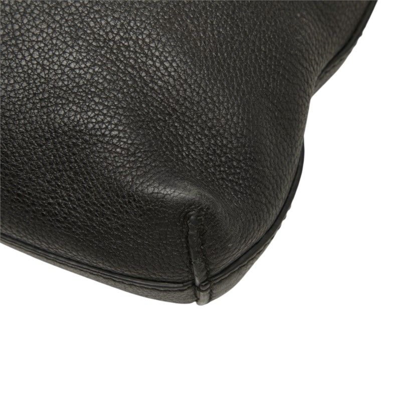 Gucci Interlocking G Crossbody Shoulder Bag Black Leather — view 6