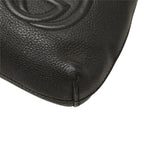 Gucci Interlocking G Crossbody Shoulder Bag Black Leather — view 4