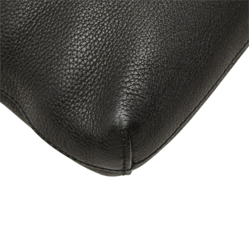 Gucci Interlocking G Crossbody Shoulder Bag Black Leather — view 5