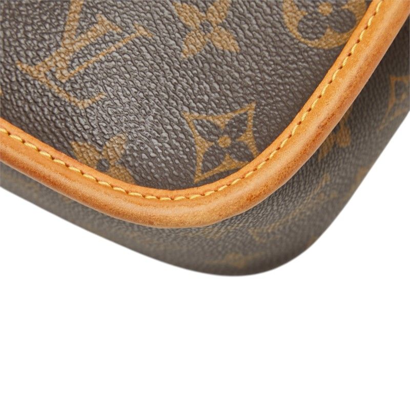 Louis Vuitton Monogram Solonge Crossbody Shoulder Bag Brown Leather — view 6