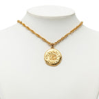 Chanel CC Logo Coin Motif Vintage Chain Pendant 93P Gold Plated — view 6