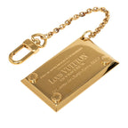 Louis Vuitton Logo Plate Mirror Key Holder Bag Charm Gold Plated