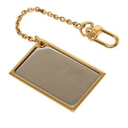 Louis Vuitton Logo Plate Mirror Key Holder Bag Charm Gold Plated — view 2
