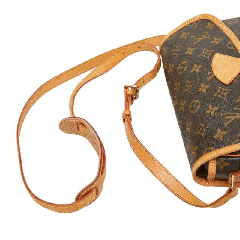 Louis Vuitton Monogram Solonge Crossbody Shoulder Bag Brown Leather — view 8