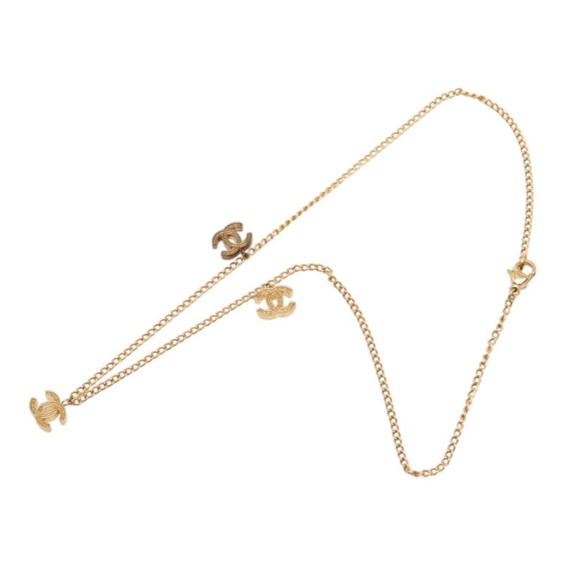 Chanel CC Logo Chain Pendant Gold Plated — view 7