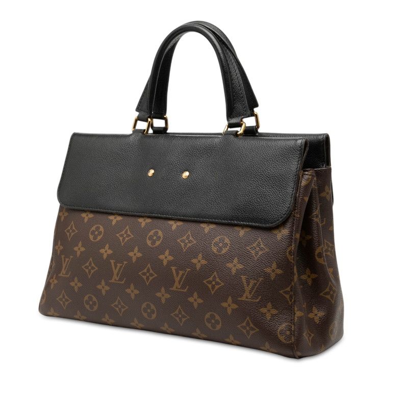 Louis Vuitton Monogram Venus 2-Way Shoulder Bag Brown Noir Black Leather — view 2