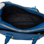 Prada Vitello Daino Tote Bag Blue Leather — view 8
