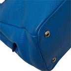 Prada Vitello Daino Tote Bag Blue Leather — view 7