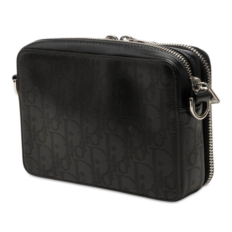 Dior Oblique Galaxy Crossbody Shoulder Bag Black Leather — view 2