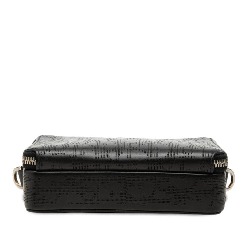 Dior Oblique Galaxy Crossbody Shoulder Bag Black Leather — view 3