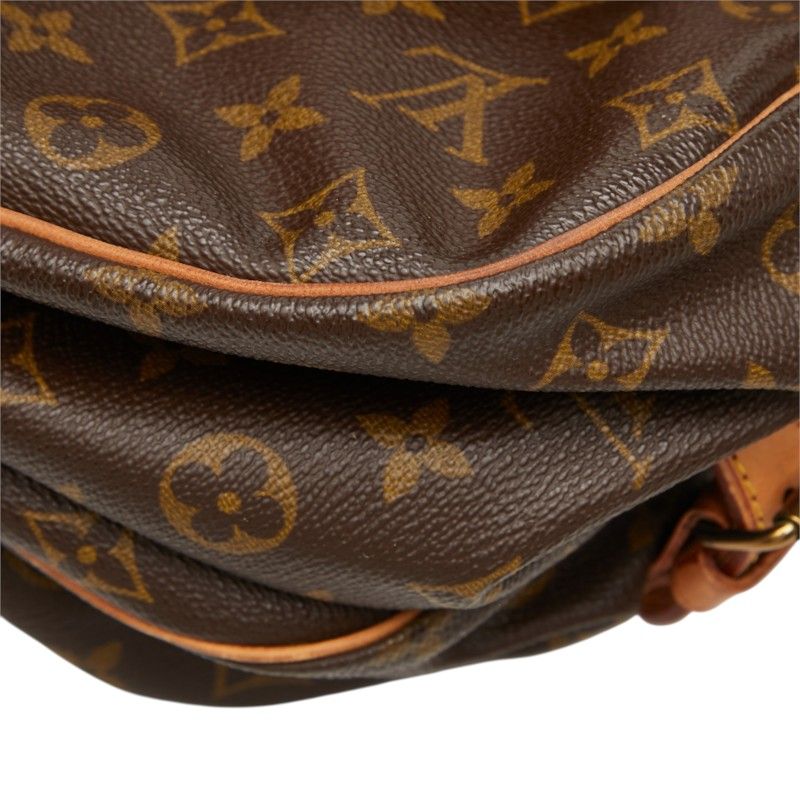 Louis Vuitton Monogram Saumur 35 Crossbody Shoulder Bag Brown Leather — view 6