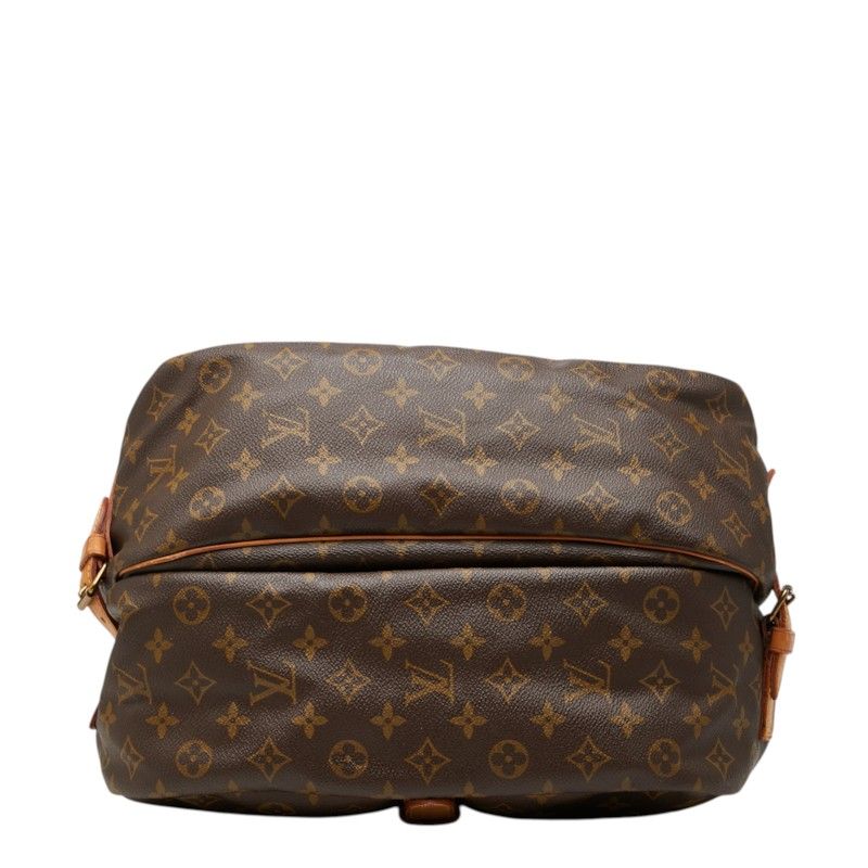 Louis Vuitton Monogram Saumur 35 Crossbody Shoulder Bag Brown Leather — view 3